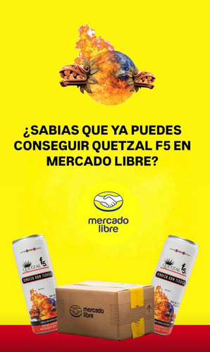 Cerveza Con Tequila Quetzal F5 Lata 355 Ml 24 Pack 9% Alc