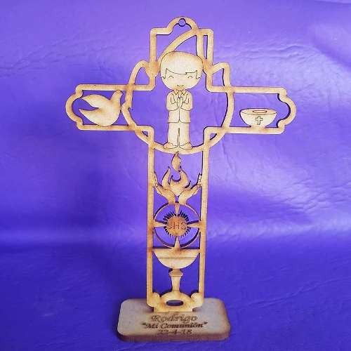 Imagen 4 de 5 de 50 Souvenirs Fibrofacil Cruces Niños Comunión Bautismo 25cm