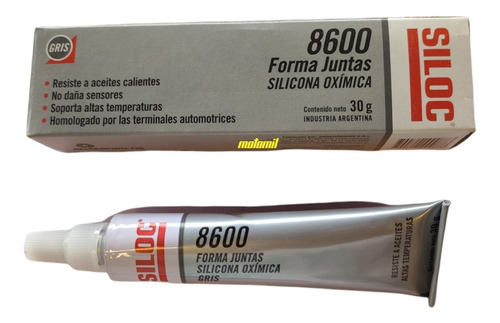 Forma Juntas Silicona Oximica Gris Siloc 8600 30gr - Motomil