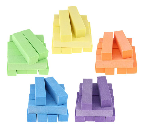 50 Nail Sanding Block Files De Desbastador Para Pulir