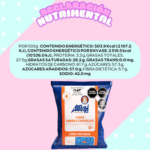 Chips Chispas Chocolate Colores Alpezzi 3 Paq Elige Favorito