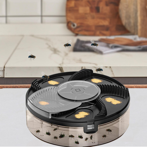 Dispositivo Eléctrico Para Atrapar Moscas, Negro Recargable