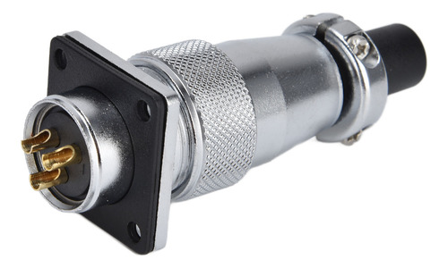 Conector De Enchufe Aviation Fe De 3 Pines, Aleación De Zinc
