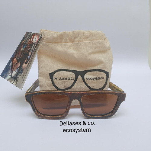 Óculos De Sol De Madeira ,marca De Llases & Co.
