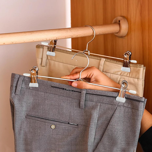 De Perchas Ganchos Para Ropa Acero Inoxidable Con Clips