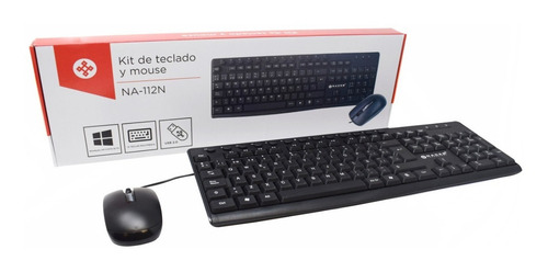 Naceb Tecnología Kit Teclado Y Mouse NA-112N Color Negro