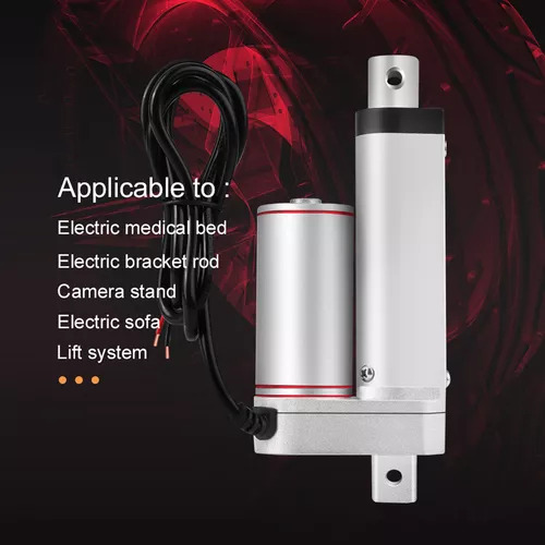 Actuador Lineal De Motor Torque Aluminio Dc12/24v 50mm