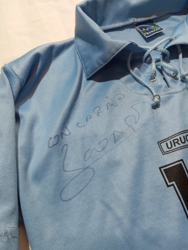 Camiseta Fútbol Selección Uruguay Manager 2002 Chengue Mora (Usado)