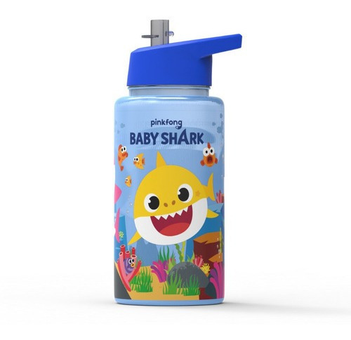 Botella Deportiva Plástico Baby Shark - Strow Top - 500 Ml