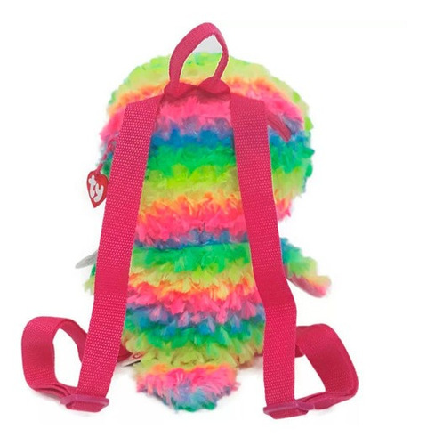 Imagem 3 de 5 de Mochila Colorida Fashion Pelúcia Coruja Owen Ty Dtc