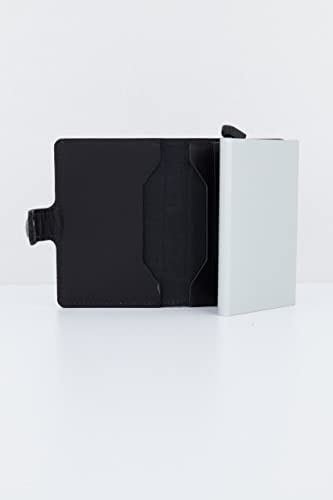 Secrid Mini Billetera De Cuero Negro Genuino Con Protección