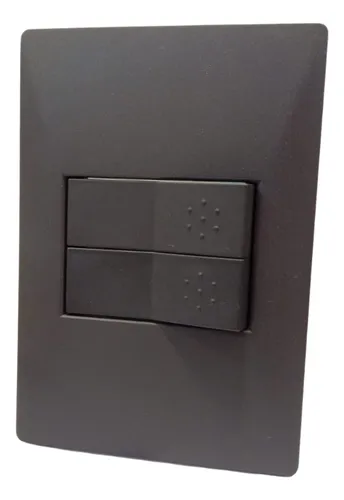 Llave De Luz 2 Tecla Combinada Cambre Siglo Xxii Gris