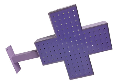 Cartel Cruz Led Farmacia 40x40cm Doblefaz- Luminosos- Led