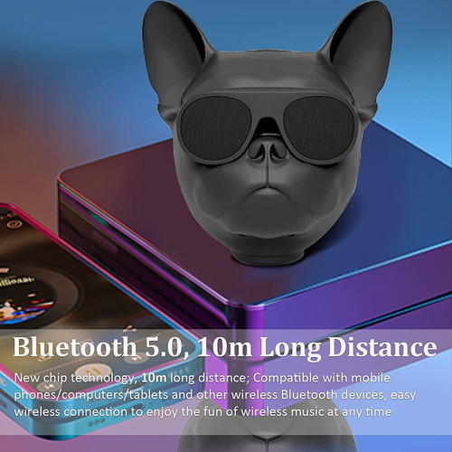 Altavoz Con Forma De Bulldog Goshyda, Altavoz Portátil Con