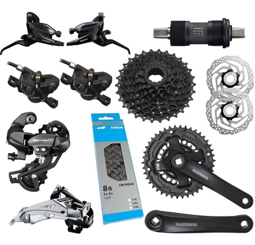 Grupo Shimano Tourney Tx Hidraulico 8v Bicicleta Mtb Oferta