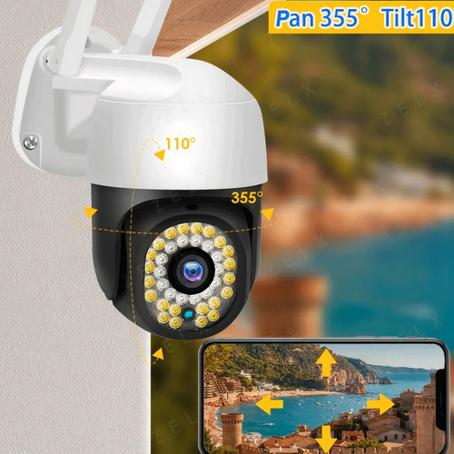 Imagen 10 de 10 de Cámara Ip Wifi 2mp 1080p Exterior Ptz 360° X4