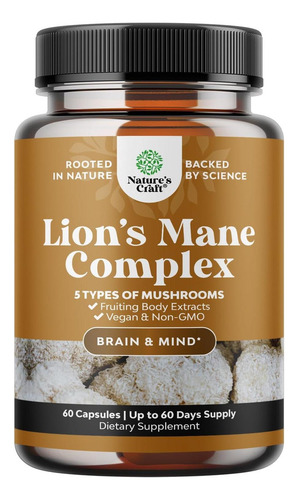 Suplemento Avançado De Cogumelo Lions Mane - Cápsulas De Sup
