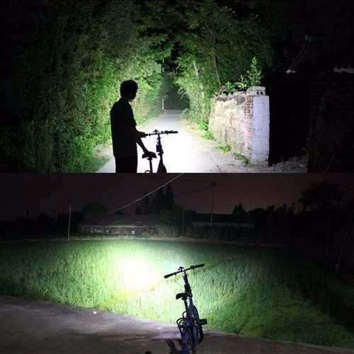 Linterna para bicicleta foco luz recargable de 8000LM 2 x CREE XM-L U2 led 