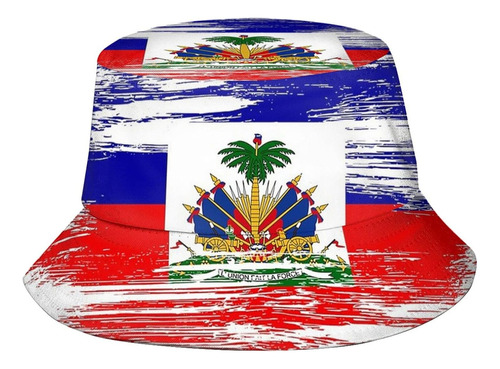 Sombrero De Viaje De Verano Con Bandera Haitiana De Haití