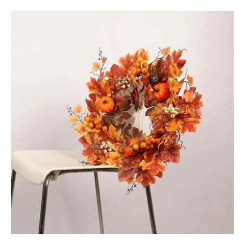 Decoración De Navidad Otoño Guirnalda Decoración De Hallowee Color Naranja