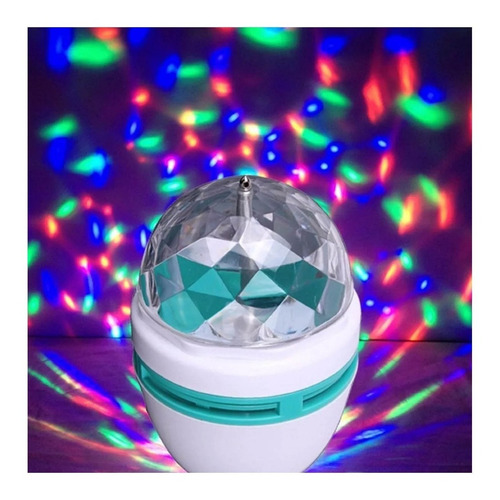 Lampara Giratoria Luces Led Dj 3 Colores Rgb Efectos Fiestas