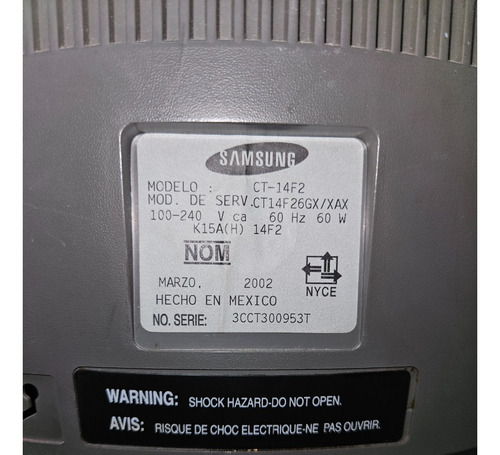 Televisor Samsung Pro Vision Ct-3338vc 1997 13 (Usado)