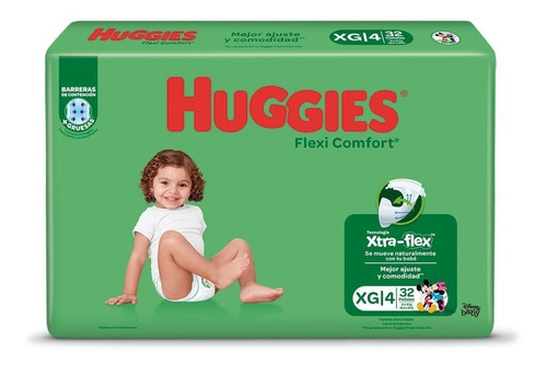 Huggies Active Sec Xtra Flex Pañales Extra Grande X 32u Género Sin género Tamaño Extra grande (XG)