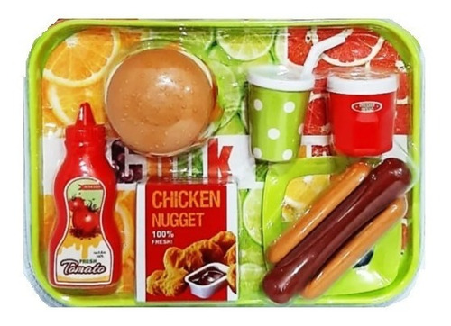 Juego Set Bandeja De Comida Con Accesorios Fashion Small Cut