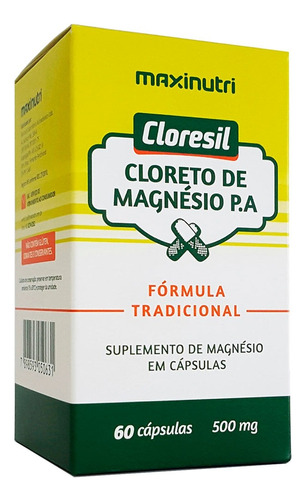 Cloresil (cloreto De Mag. P.a 500mg) 60 Caps - Maxinutri