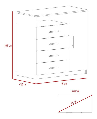 Combo Closet + Comoda Dreams - Wengue
