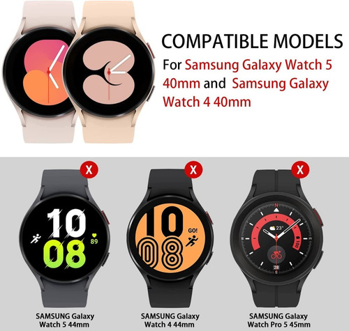 4 Protectores Vidrio Templado Samsung Galaxy Watch 4/5 40mm