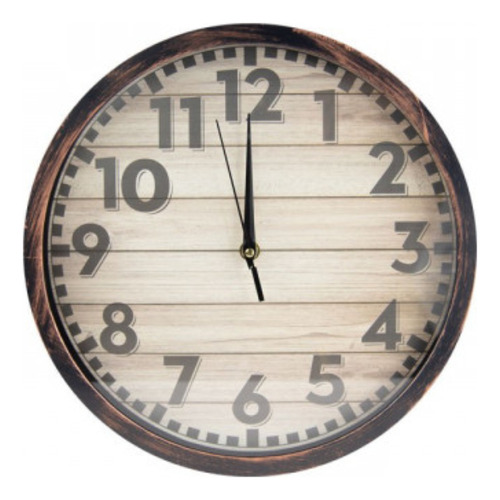 Reloj De Pared 30cm Retro Negro Bighouse Mimbral