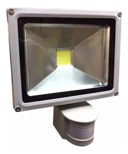 Foco Reflector Led De 30w Con Sensor De Movimiento -luz Fría
