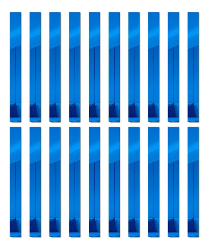 Pegatina Líneas Decorativas Reflejo Espejo De 5x40cm Color Azul