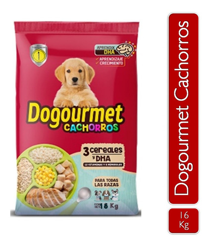 Alimento Para Perros Dogourmet Cachorros Tricereal 16kg 