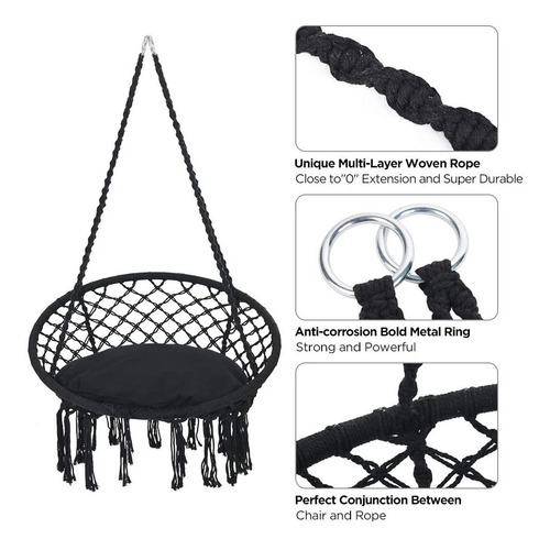 Silla Colgante Macramé Exterior Interior