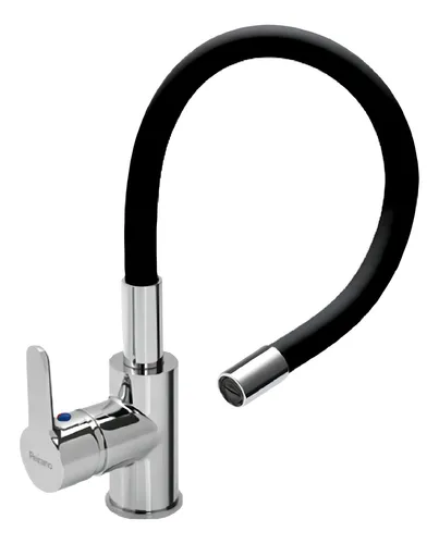 comprar Grifería De Cocina Monocomando Peirano Colors Negro - Flexible Acabado Cromado 20-172 Black Negra Canilla Grifo