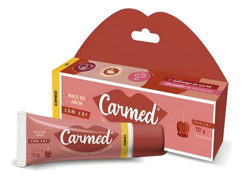 Carmed Maçã Do Amor Hidratante Labial Com Cor - 10g