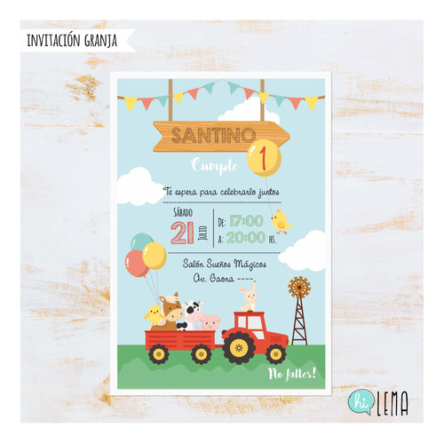 Kit Imprimible Granja Nene Deco + Candy Bar