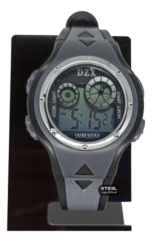Kit 2 Relógio Digital Led Infantil Menino Menina Masculino Feminino Infanto Juvenil com Luz Alarme Cronômetro Calendário Correia de Silicone Presente dia Das Crianças Cor Cinza Preto