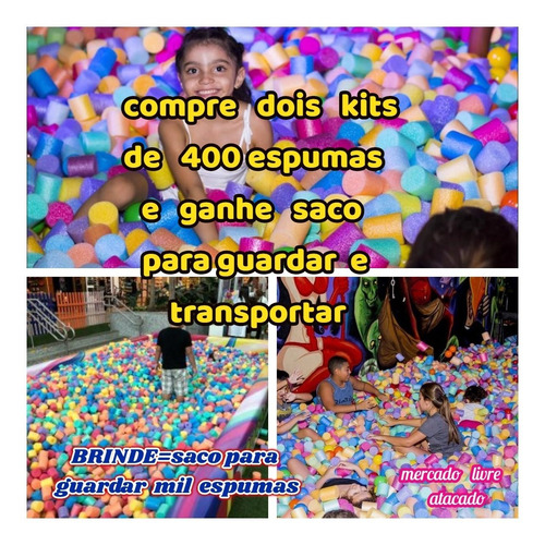 Espumas Para Piscina De Bolinhas Kit Com 2 Mil+2 Brindes