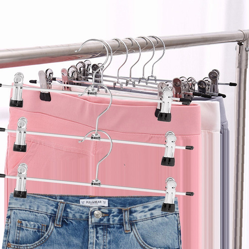 20 Cabides Para Calças, Gancho, Roupas De Remo Com Clipes De