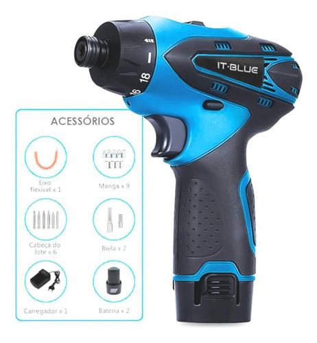 Parafusadeira De Torque Profissional 2 Baterias 1.5mah