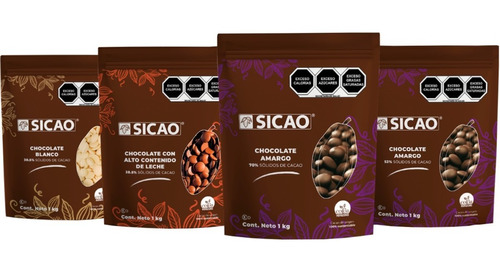 Chocolate Blanco, Amargo, Semiamargo, Con Leche Sicao 1kgc/u