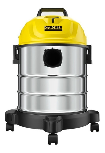 Imagen 1 de 4 de Aspiradora De tacho Kärcher WD 1S Classic 18L  plateada, amarilla y negra 120V-127V 50Hz/60Hz