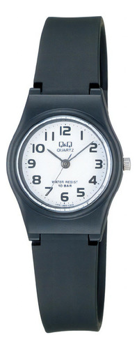 Reloj Q&q Análogo Caucho Modelo Vp47 Sumergible 100 Metros Color De La Malla Negro Fondo Blanco - 005