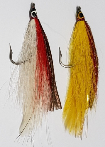 Kit 10 Iscas Artificiais Fly Streamer Robalo, Tucuna Sem Uso
