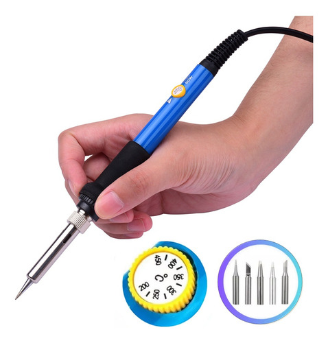 Ferro De Solda Regulagem + Estanho Temperatura 60w 6 Pontas