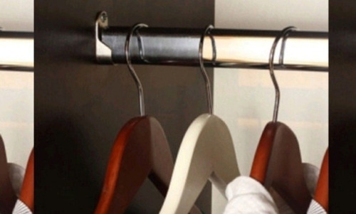 Imagen 3 de 6 de Set 2 Soporte Barra Ovalada Closet Cromado