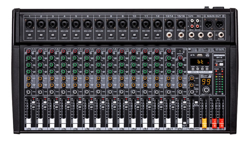 Onaxpro Sr16 Consola Analógica Mixer 16 Canales Usb Bt Fx